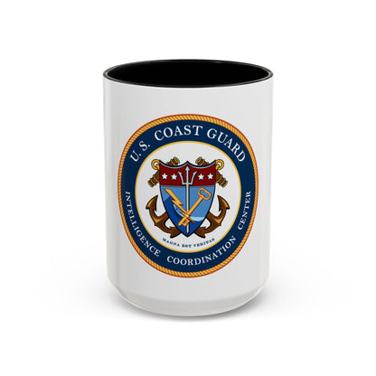 USCG Intelligence Coordination Center (U.S. Coast Guard) Accent Coffee Mug