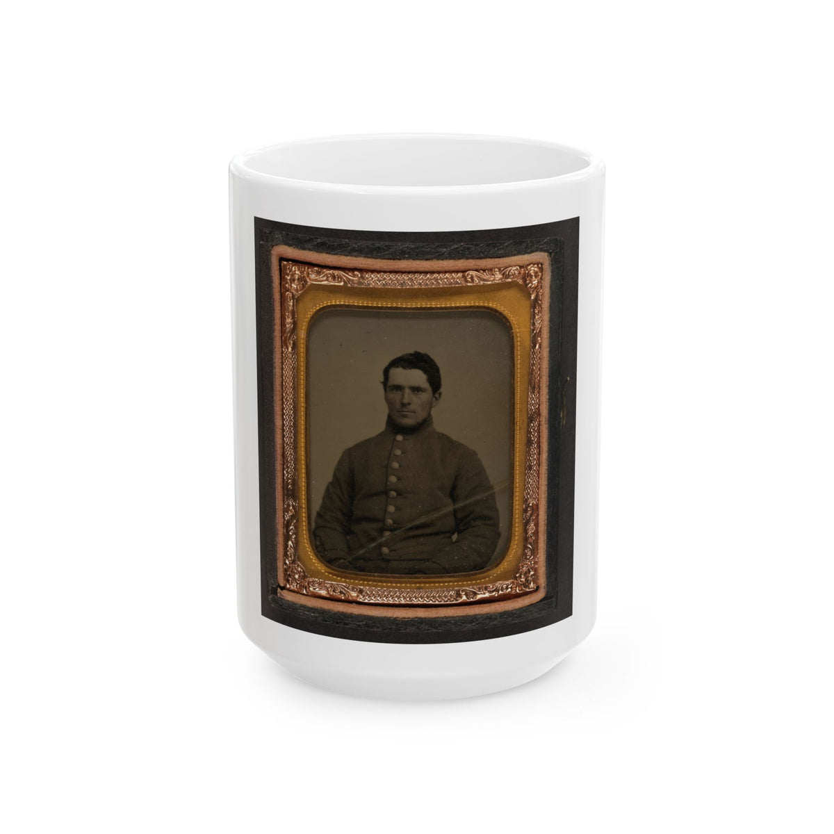 Unidentified Soldier In Confederate Shell Jacket(2) (U.S. Civil War) White Coffee Mug