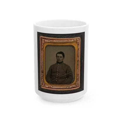 Unidentified Soldier In Confederate Shell Jacket(2) (U.S. Civil War) White Coffee Mug