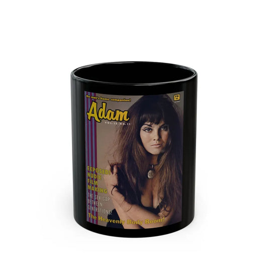 Caroline Munro #267 - Adam Mag. Cover Nov. '68 (Vintage Female Icon) Black Coffee Mug-11oz-Go Mug Yourself