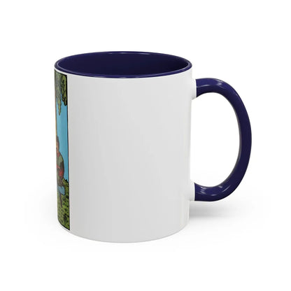 The 4 of Cups (Tarot Card) Accent Coffee Mug-Go Mug Yourself