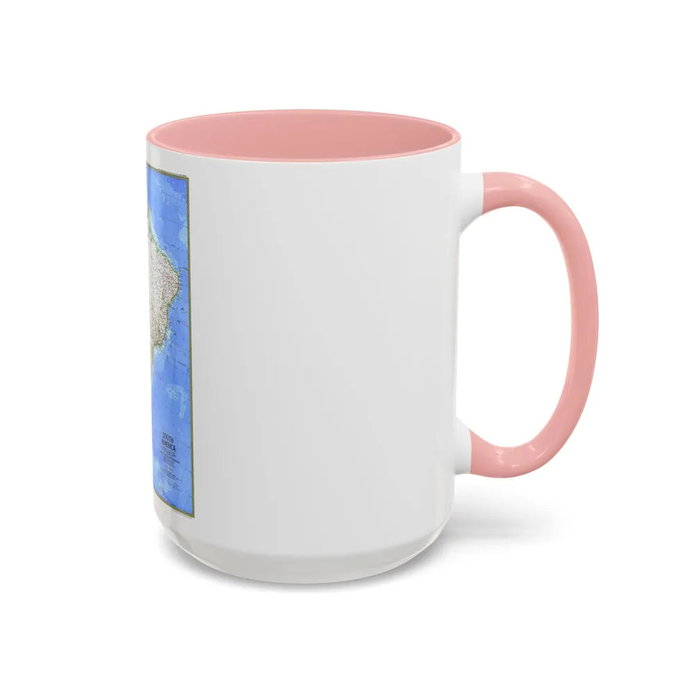 South America (1972) (Map) Accent Coffee Mug-Go Mug Yourself