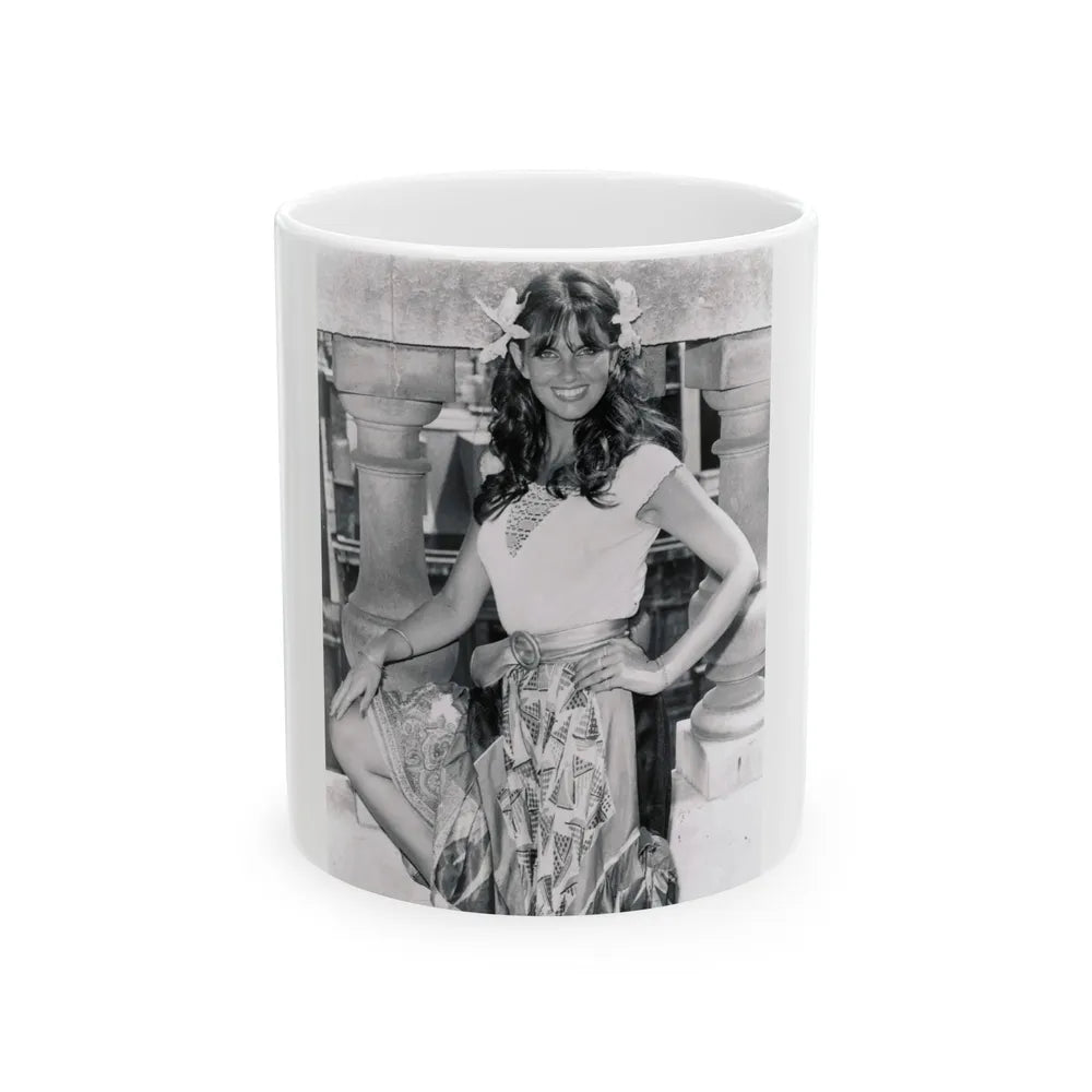 Caroline Munro #288 (Vintage Female Icon) White Coffee Mug-11oz-Go Mug Yourself