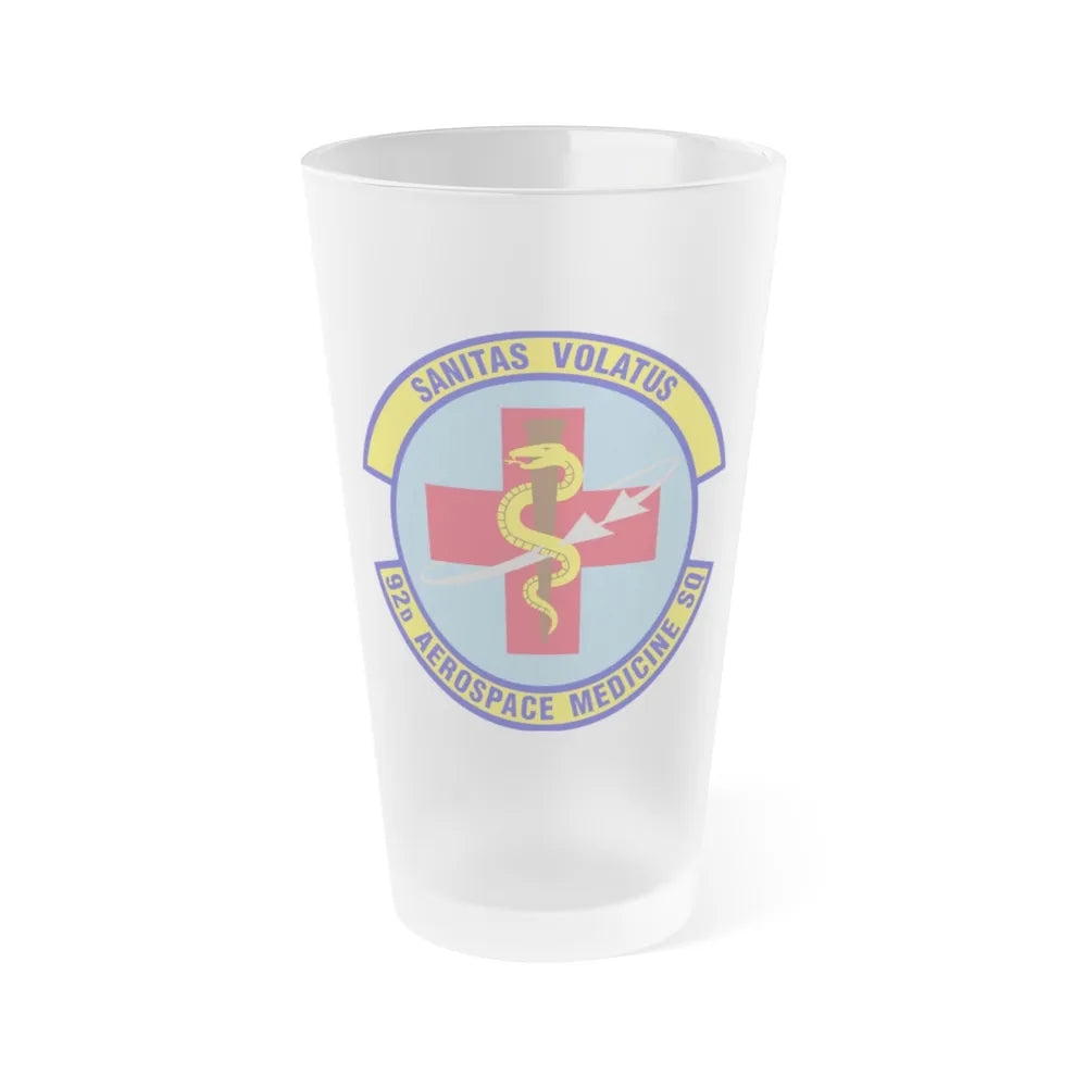 92d Aerospace Medicine Squadron (U.S. Air Force) Frosted Pint Glass 16oz-16oz-Frosted-Go Mug Yourself