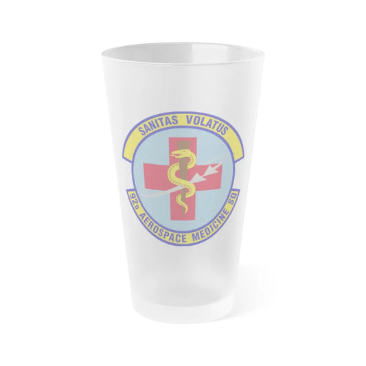 92d Aerospace Medicine Squadron (U.S. Air Force) Frosted Pint Glass 16oz-16oz-Frosted-Go Mug Yourself