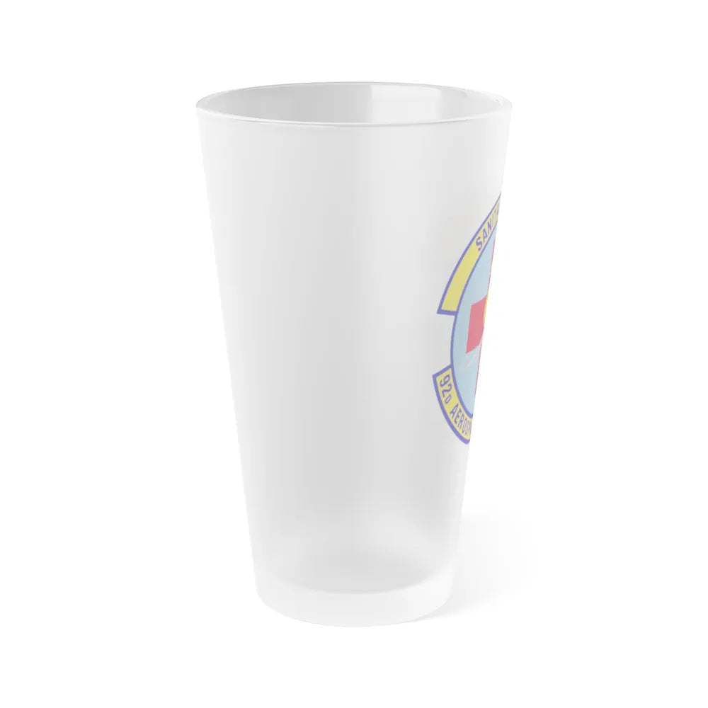 92d Aerospace Medicine Squadron (U.S. Air Force) Frosted Pint Glass 16oz-Go Mug Yourself