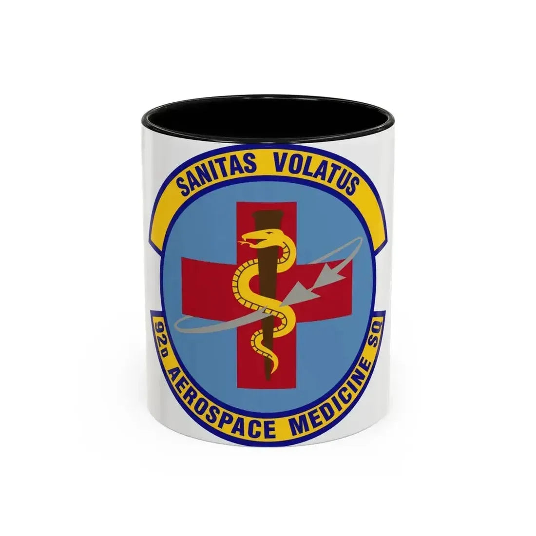 92d Aerospace Medicine Squadron (U.S. Air Force) Accent Coffee Mug 11oz Black - Go Mug Yourself