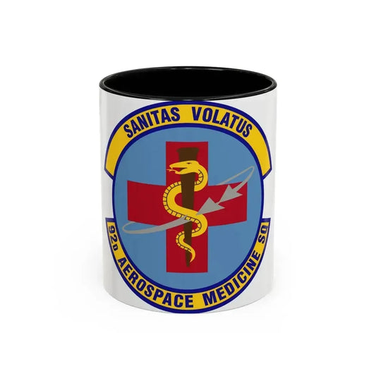 92d Aerospace Medicine Squadron (U.S. Air Force) Accent Coffee Mug 11oz Black - Go Mug Yourself