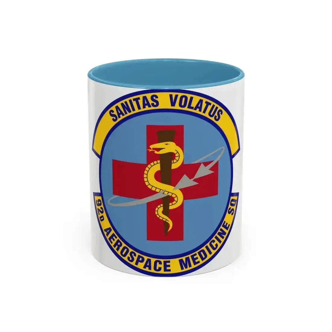92d Aerospace Medicine Squadron (U.S. Air Force) Accent Coffee Mug 11oz Light Blue - Go Mug Yourself