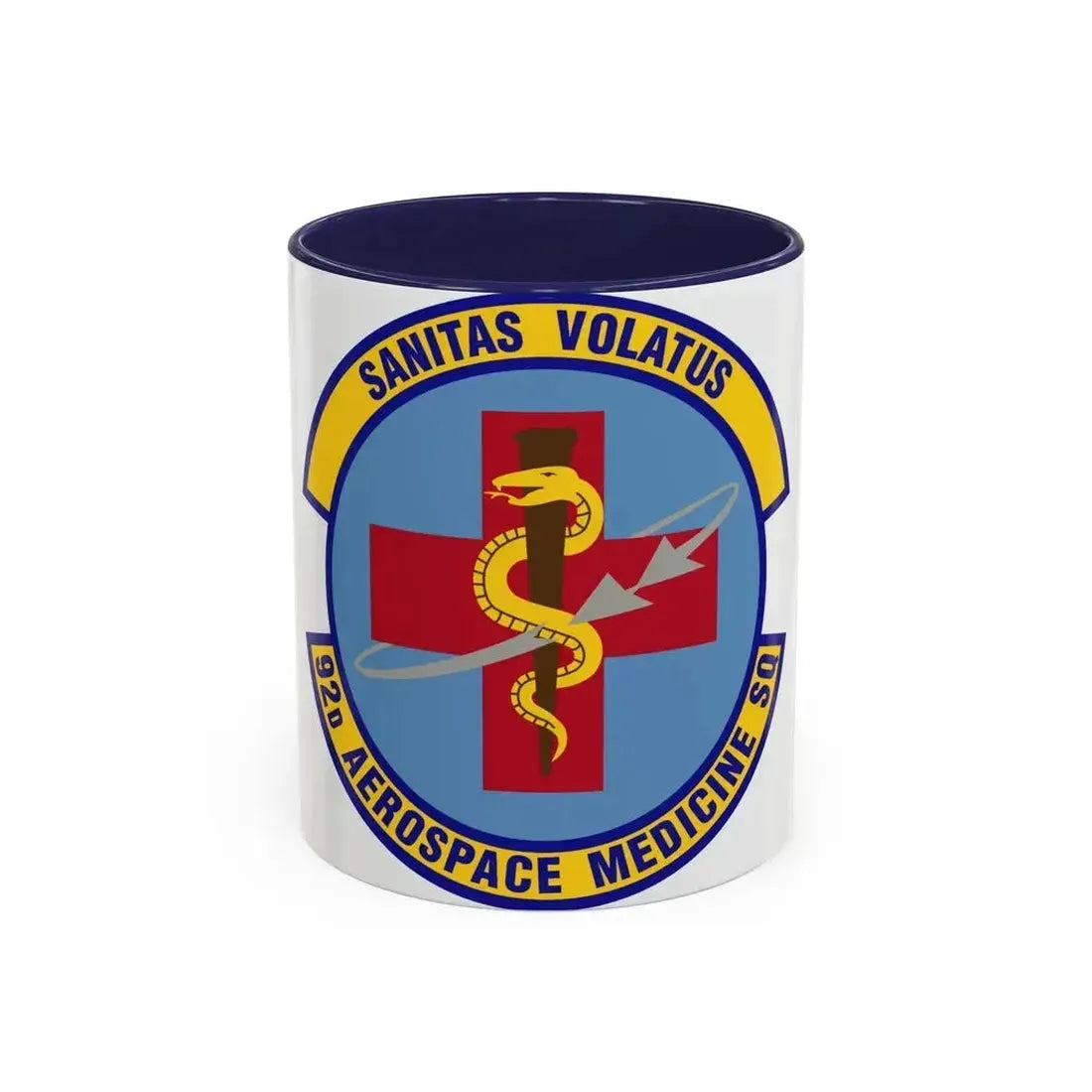 92d Aerospace Medicine Squadron (U.S. Air Force) Accent Coffee Mug 11oz Navy - Go Mug Yourself
