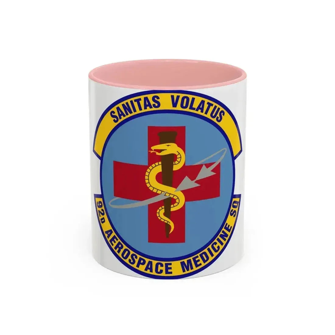 92d Aerospace Medicine Squadron (U.S. Air Force) Accent Coffee Mug 11oz Pink - Go Mug Yourself