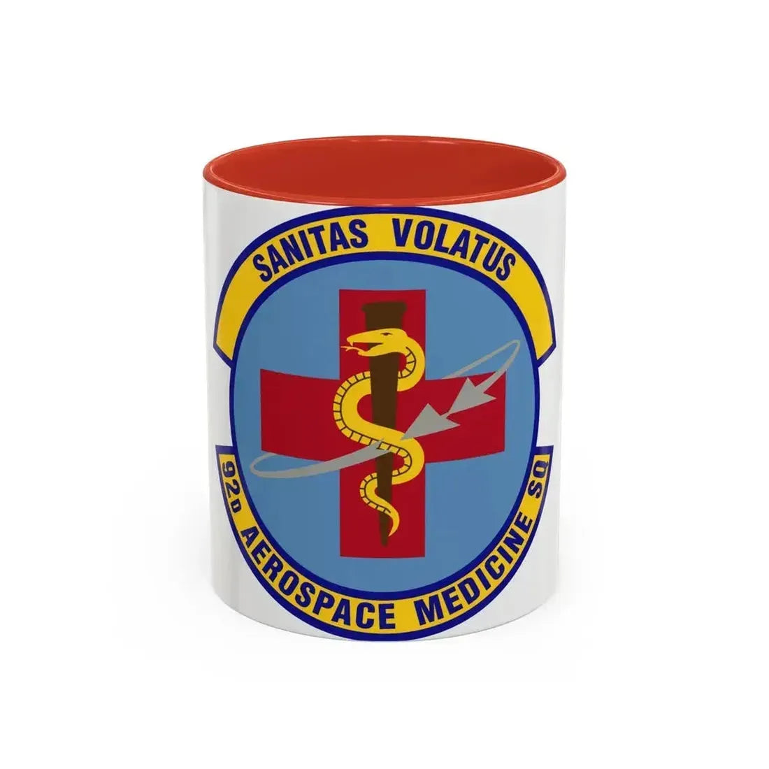 92d Aerospace Medicine Squadron (U.S. Air Force) Accent Coffee Mug 11oz Red - Go Mug Yourself