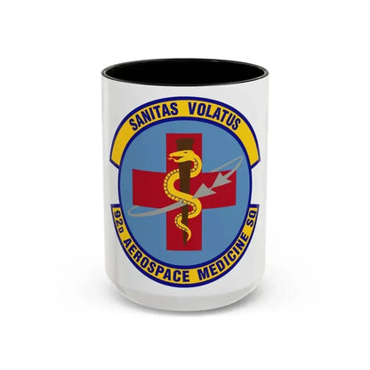 92d Aerospace Medicine Squadron (U.S. Air Force) Accent Coffee Mug 15oz Black - Go Mug Yourself