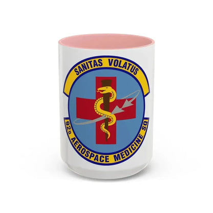 92d Aerospace Medicine Squadron (U.S. Air Force) Accent Coffee Mug 15oz Pink - Go Mug Yourself