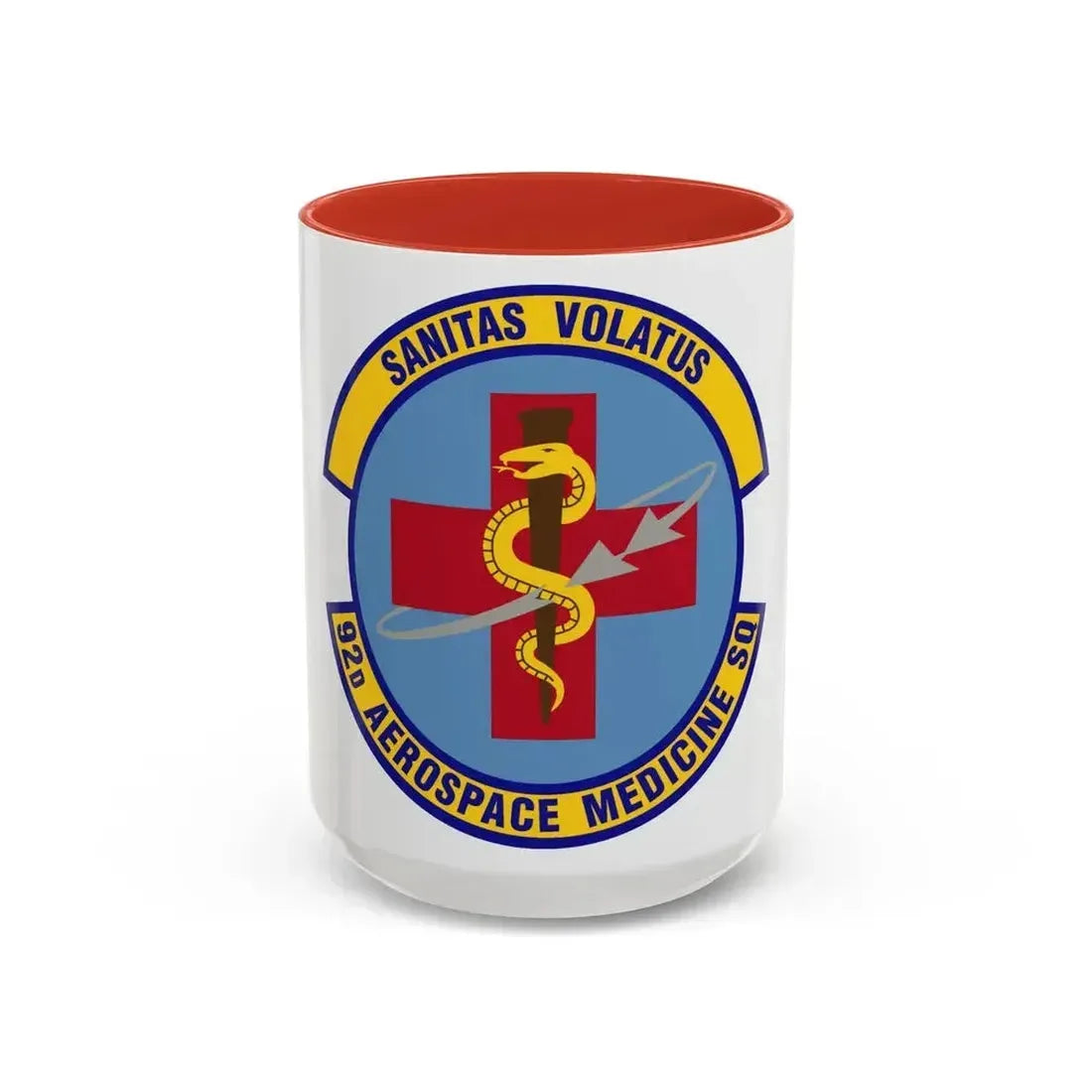 92d Aerospace Medicine Squadron (U.S. Air Force) Accent Coffee Mug 15oz Red - Go Mug Yourself