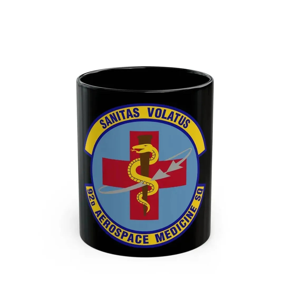 92d Aerospace Medicine Squadron (U.S. Air Force) Black Coffee Mug 11oz - Go Mug Yourself
