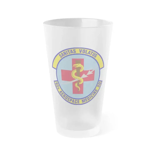 92d Aerospace Medicine Squadron (U.S. Air Force) Frosted Pint Glass 16oz 16oz Frosted - Go Mug Yourself