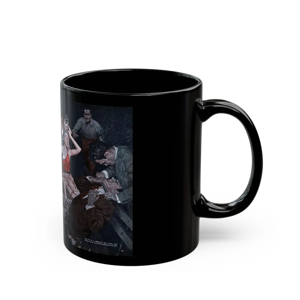 Death of a Rapist, Cavalier magazine, January 1953 - Black Coffee Mug-Go Mug Yourself