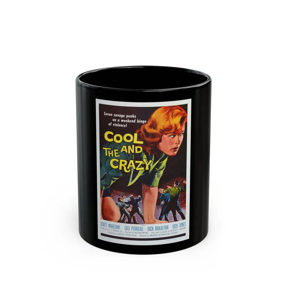 COOL AND THE CRAZY 1958 Movie Poster - Black Coffee Mug-11oz-Go Mug Yourself