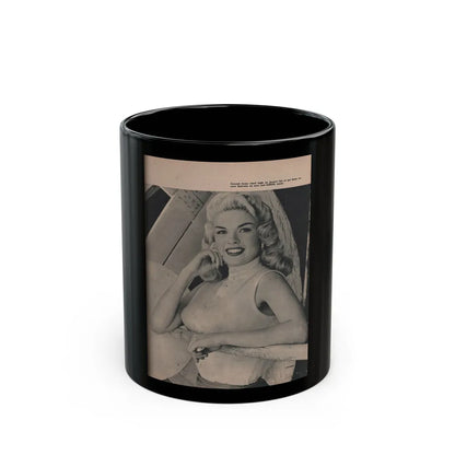 Jayne Mansfield #171 - Fabulous Females Mag. Issue #01 '55 - 1 B&W Photo (Vintage Female Icon) Black Coffee Mug-11oz-Go Mug Yourself