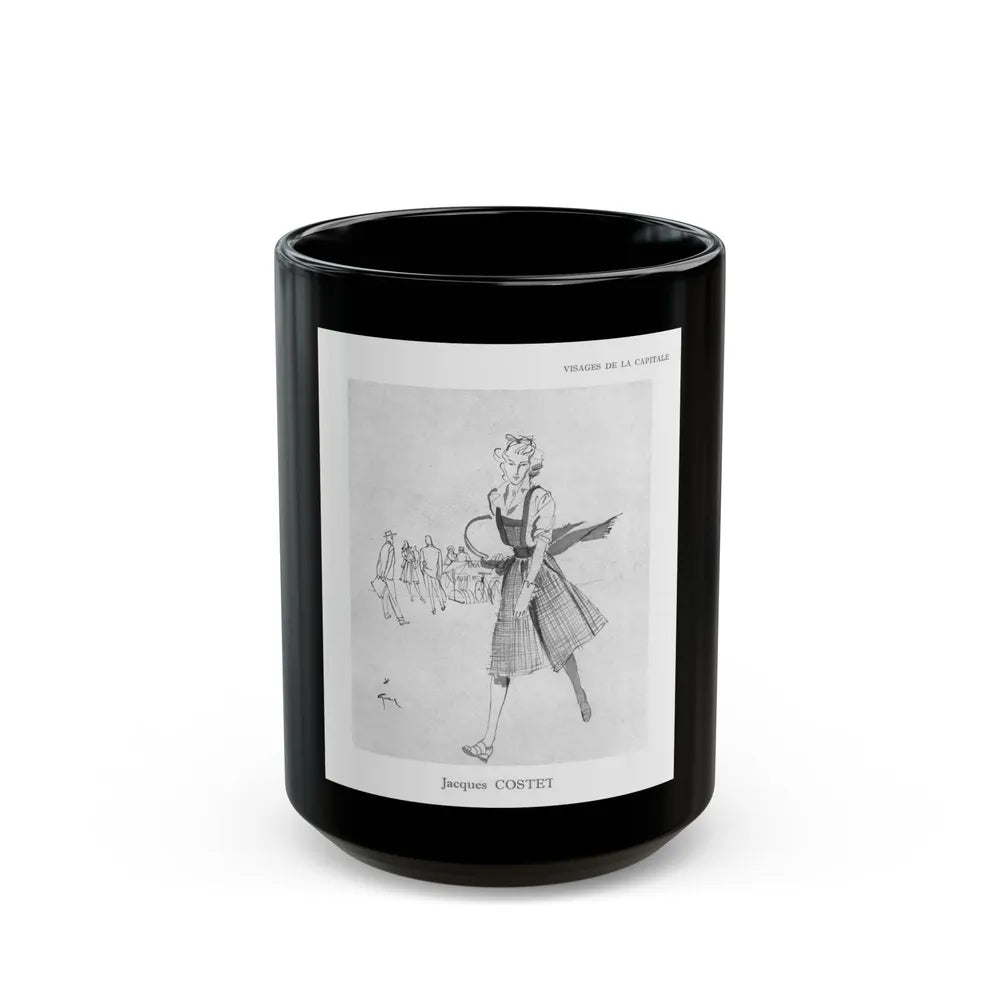 From the Jaye Oliver Archives, Jacques Costet, 1945 - Black Coffee Mug-15oz-Go Mug Yourself