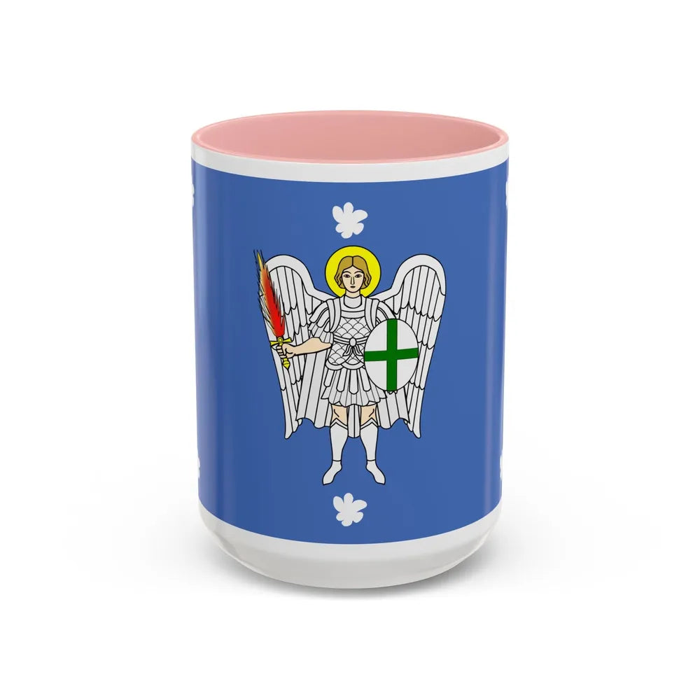 Flag of Iklin Malta - Accent Coffee Mug-15oz-Pink-Go Mug Yourself