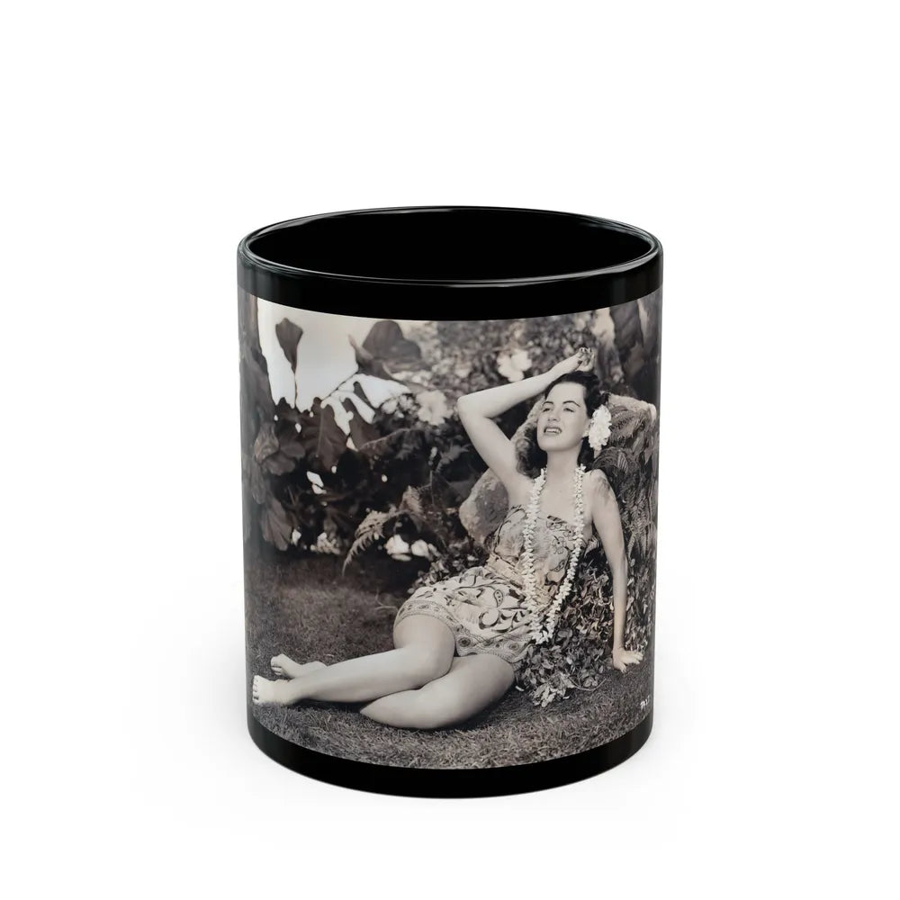 Faith Domergue #75 (Vintage Female Icon) Black Coffee Mug-11oz-Go Mug Yourself