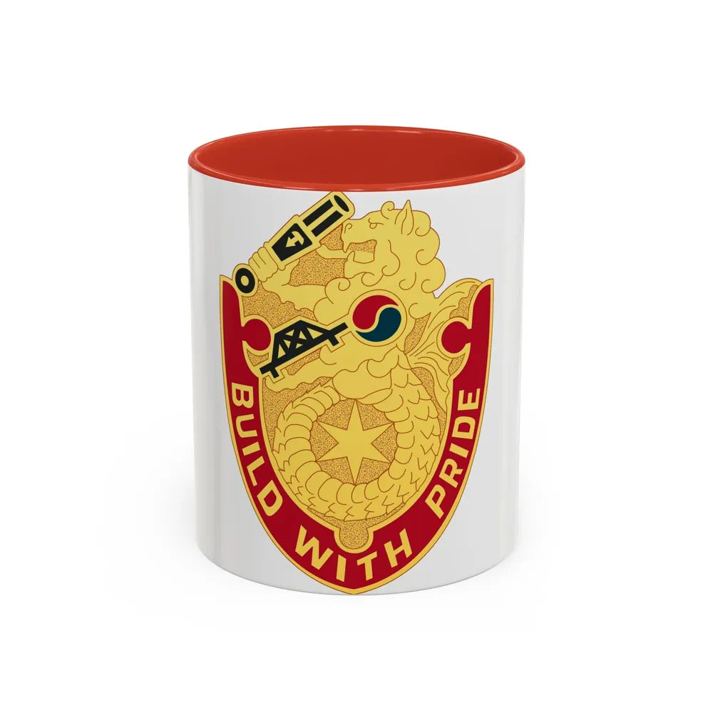 93 Engineer Battalion (U.S. Army) Accent Coffee Mug-11oz-Red-Go Mug Yourself