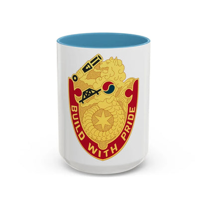 93 Engineer Battalion (U.S. Army) Accent Coffee Mug-15oz-Light Blue-Go Mug Yourself