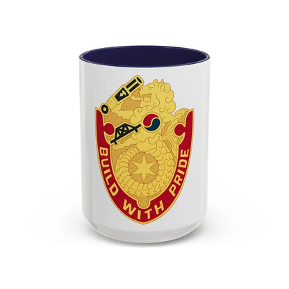 93 Engineer Battalion (U.S. Army) Accent Coffee Mug-15oz-Navy-Go Mug Yourself