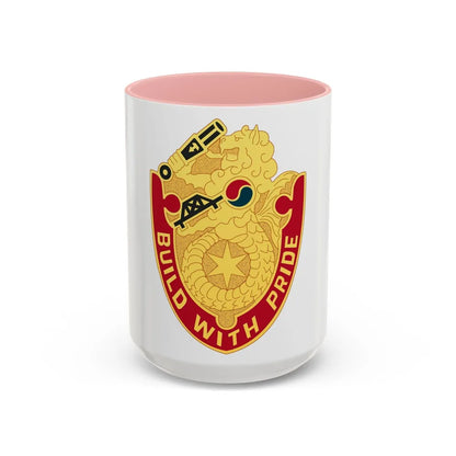 93 Engineer Battalion (U.S. Army) Accent Coffee Mug-15oz-Pink-Go Mug Yourself