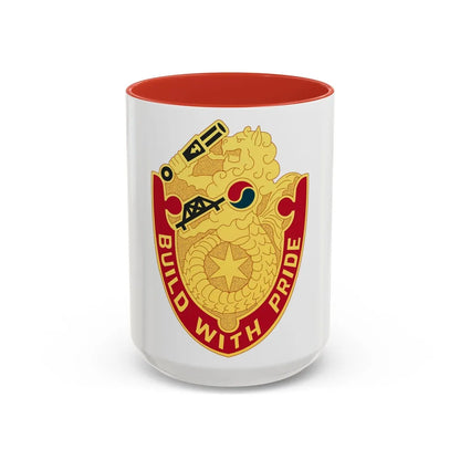 93 Engineer Battalion (U.S. Army) Accent Coffee Mug-11oz-Pink-Go Mug Yourself