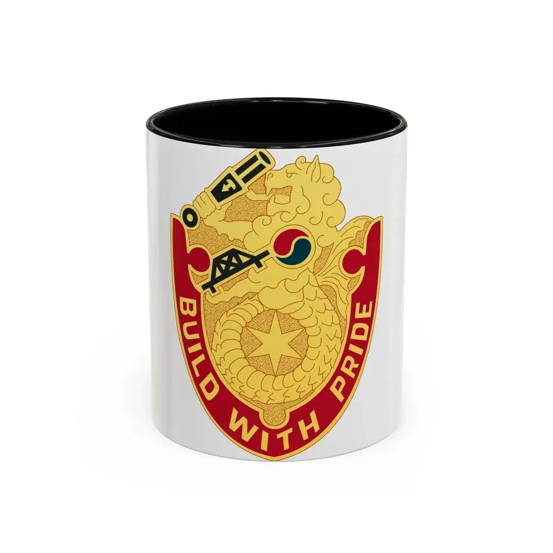 93 Engineer Battalion (U.S. Army) Accent Coffee Mug 11oz Black - Go Mug Yourself