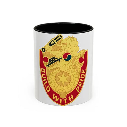 93 Engineer Battalion (U.S. Army) Accent Coffee Mug 11oz Black - Go Mug Yourself