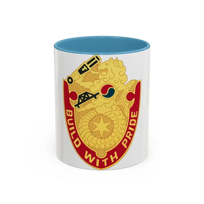 93 Engineer Battalion (U.S. Army) Accent Coffee Mug 11oz Light Blue - Go Mug Yourself