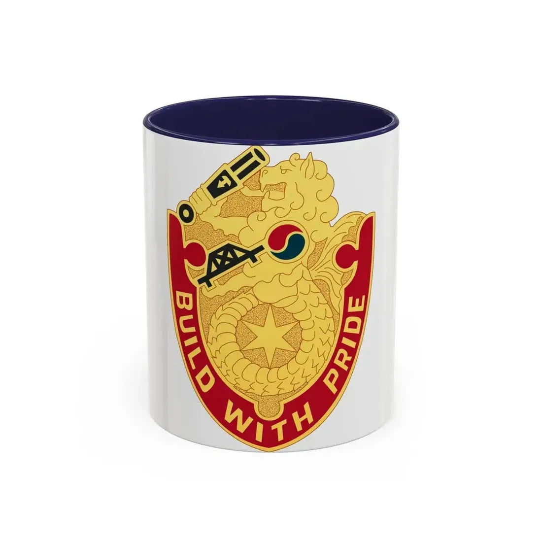 93 Engineer Battalion (U.S. Army) Accent Coffee Mug 11oz Navy - Go Mug Yourself