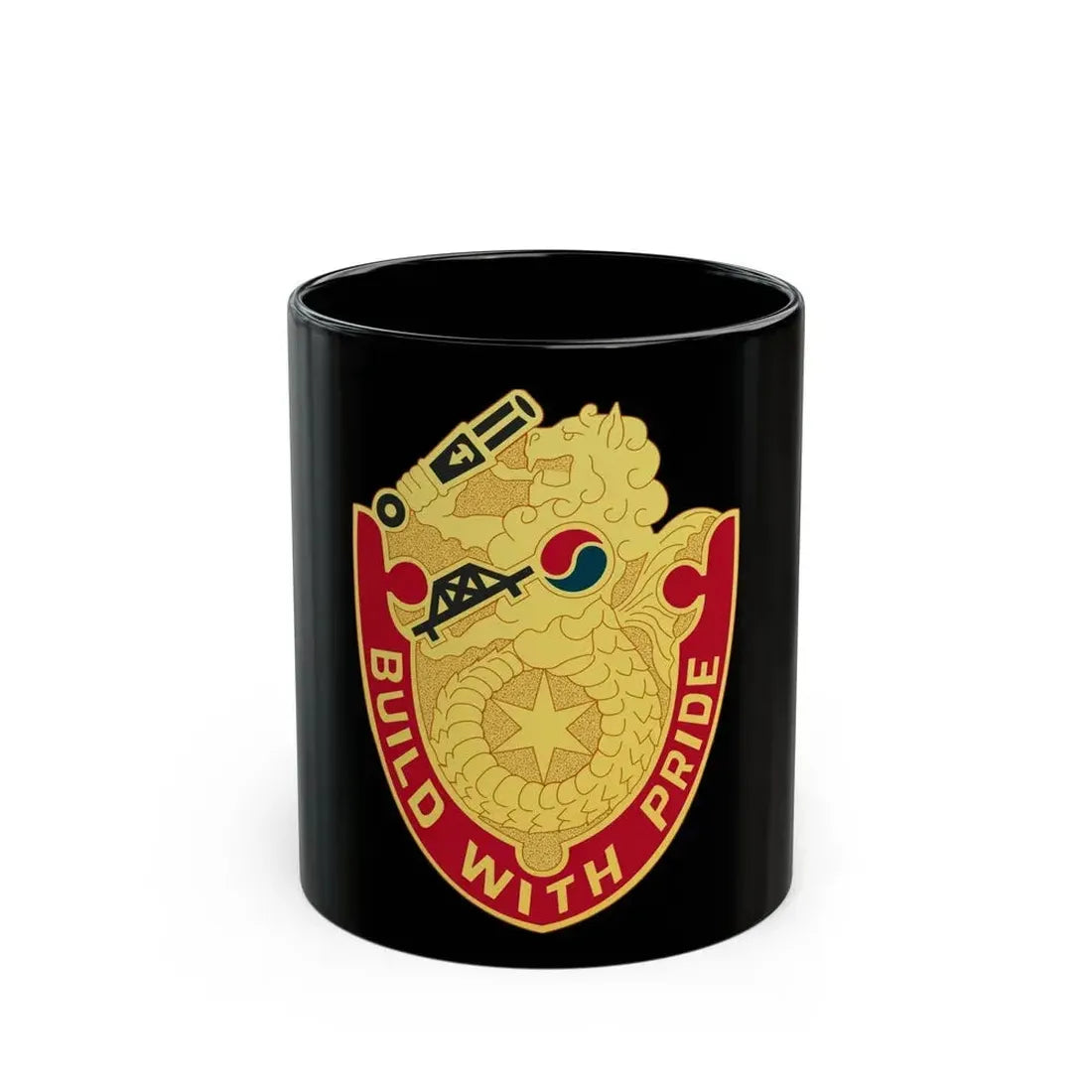 93 Engineer Battalion (U.S. Army) Black Coffee Mug 11oz - Go Mug Yourself