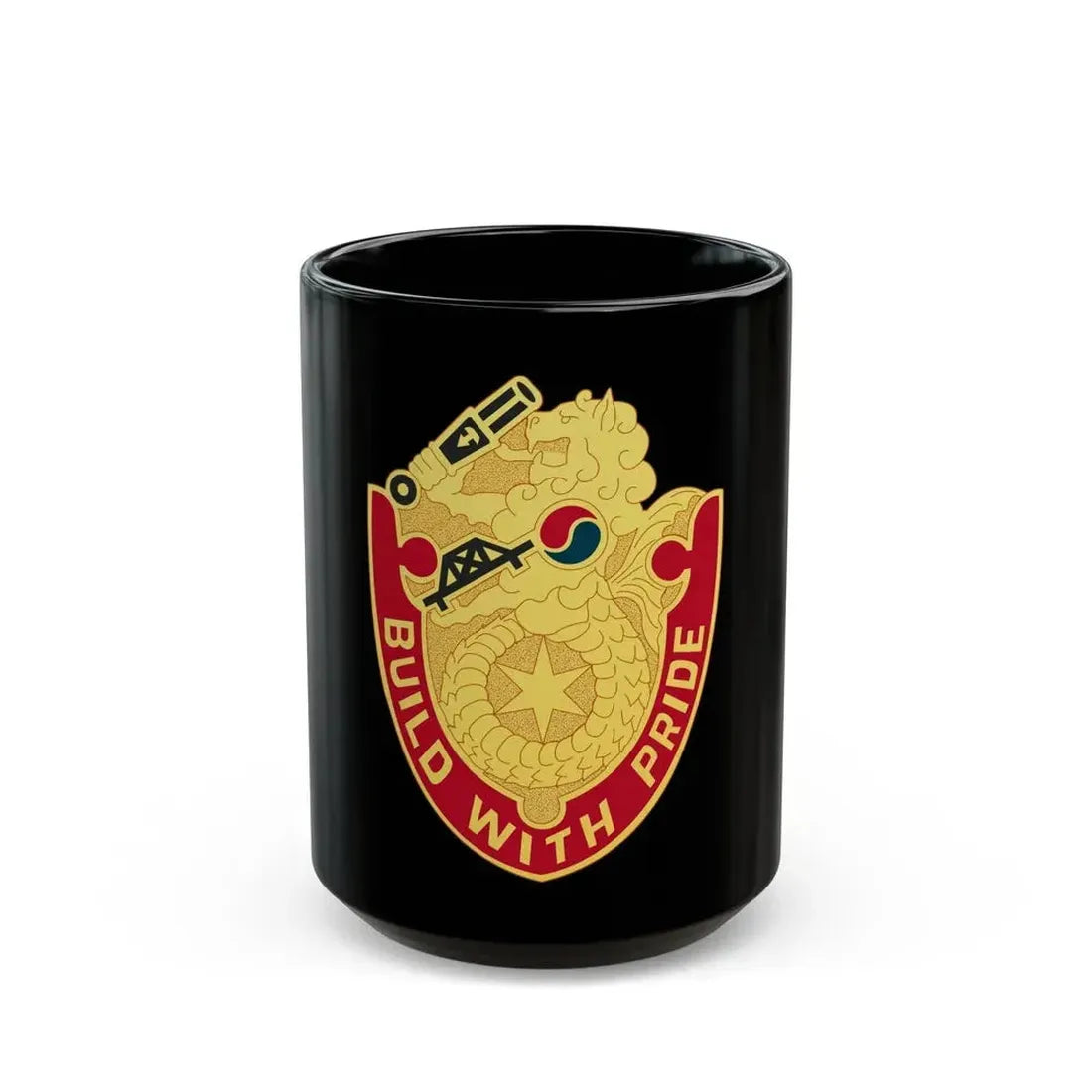 93 Engineer Battalion (U.S. Army) Black Coffee Mug 15oz - Go Mug Yourself