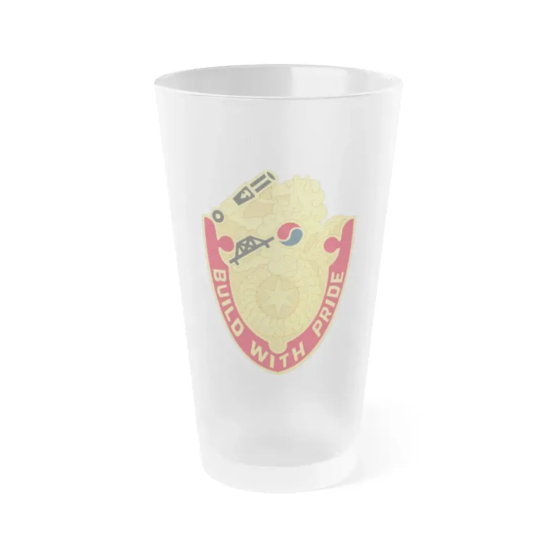 93 Engineer Battalion (U.S. Army) Frosted Pint Glass 16oz Default Title - Go Mug Yourself