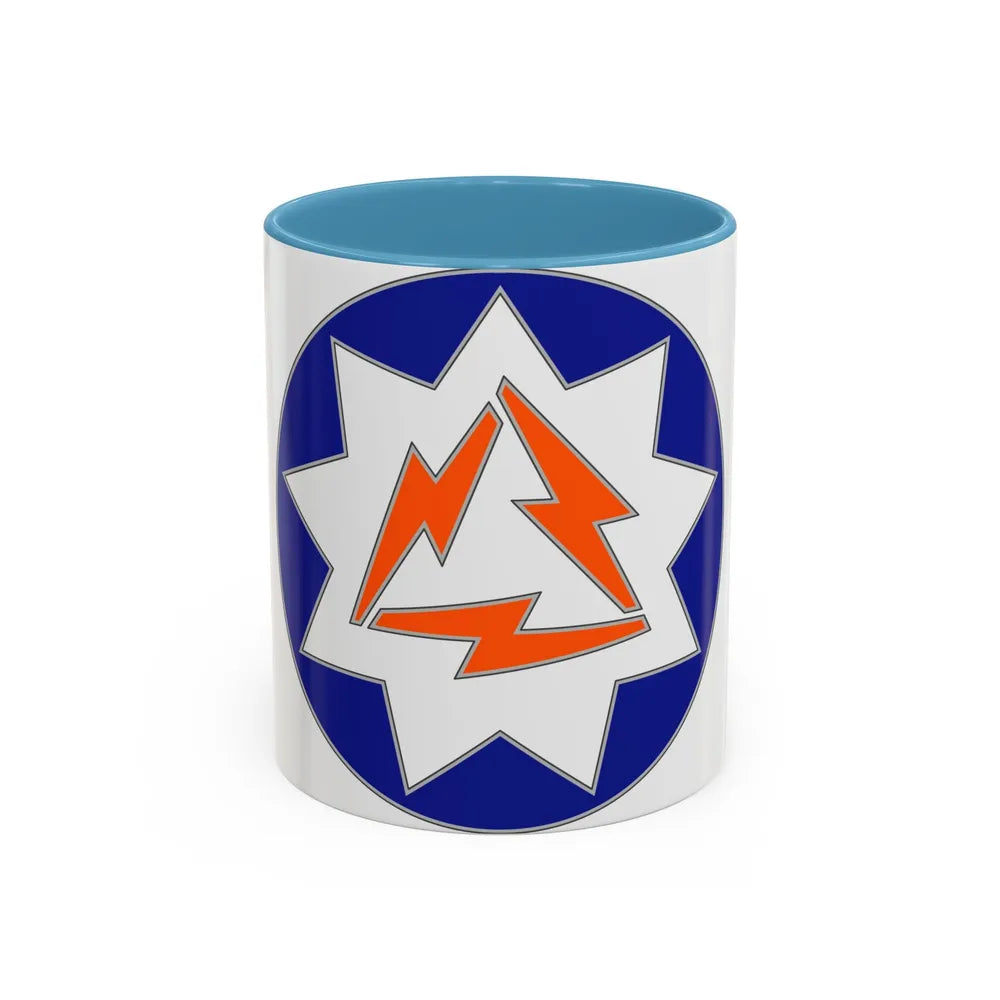 93 Signal Brigade (U.S. Army) Accent Coffee Mug-11oz-Light Blue-Go Mug Yourself