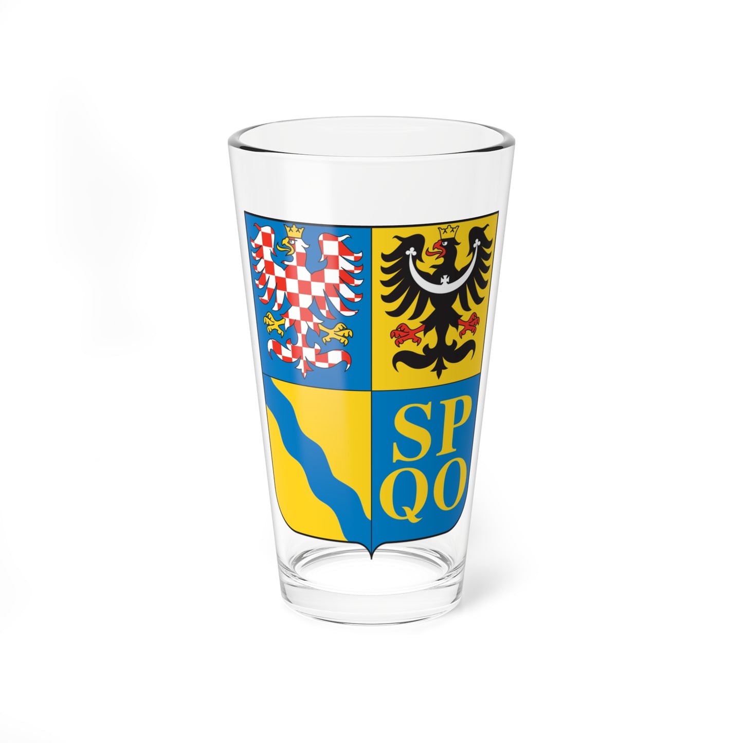 CZE Kraj Ołomuniecki COA (Czech Republic) (Coat of Arms) Pint Glass 16oz