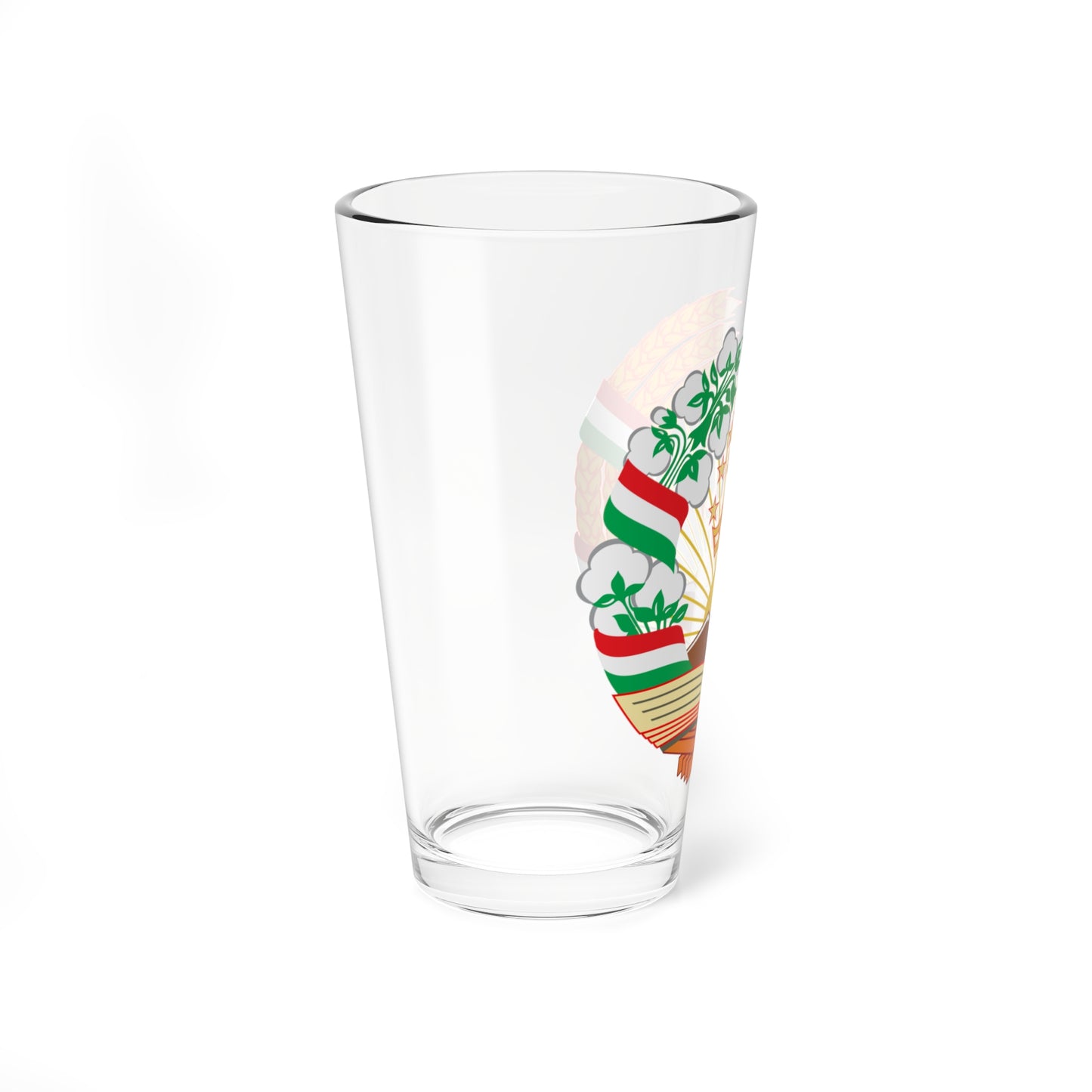 Emblem of Tajikistan (Tajikistan) (Coat of Arms) Pint Glass 16oz