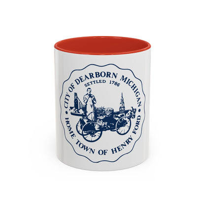 Seal of Dearborn Michigan - Accent Coffee Mug