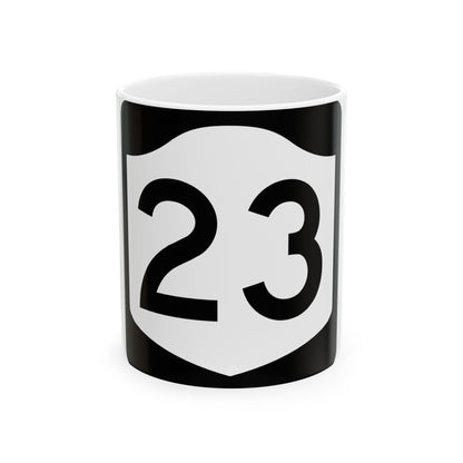 NY-23 (New York) (Road Sign) White Coffee Mug