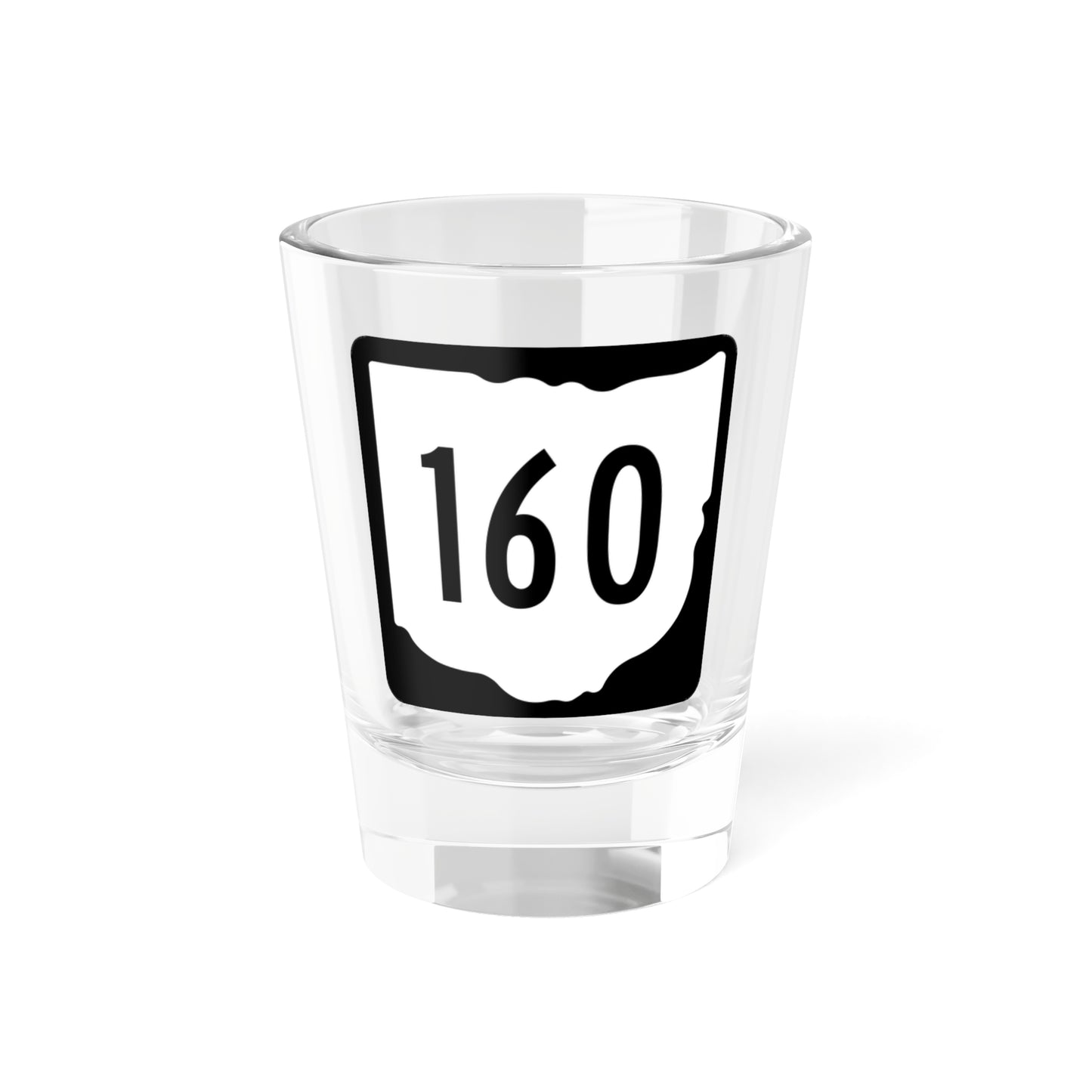 OH-160 1967 (Ohio) (Road Sign) Shot Glass 1.5oz