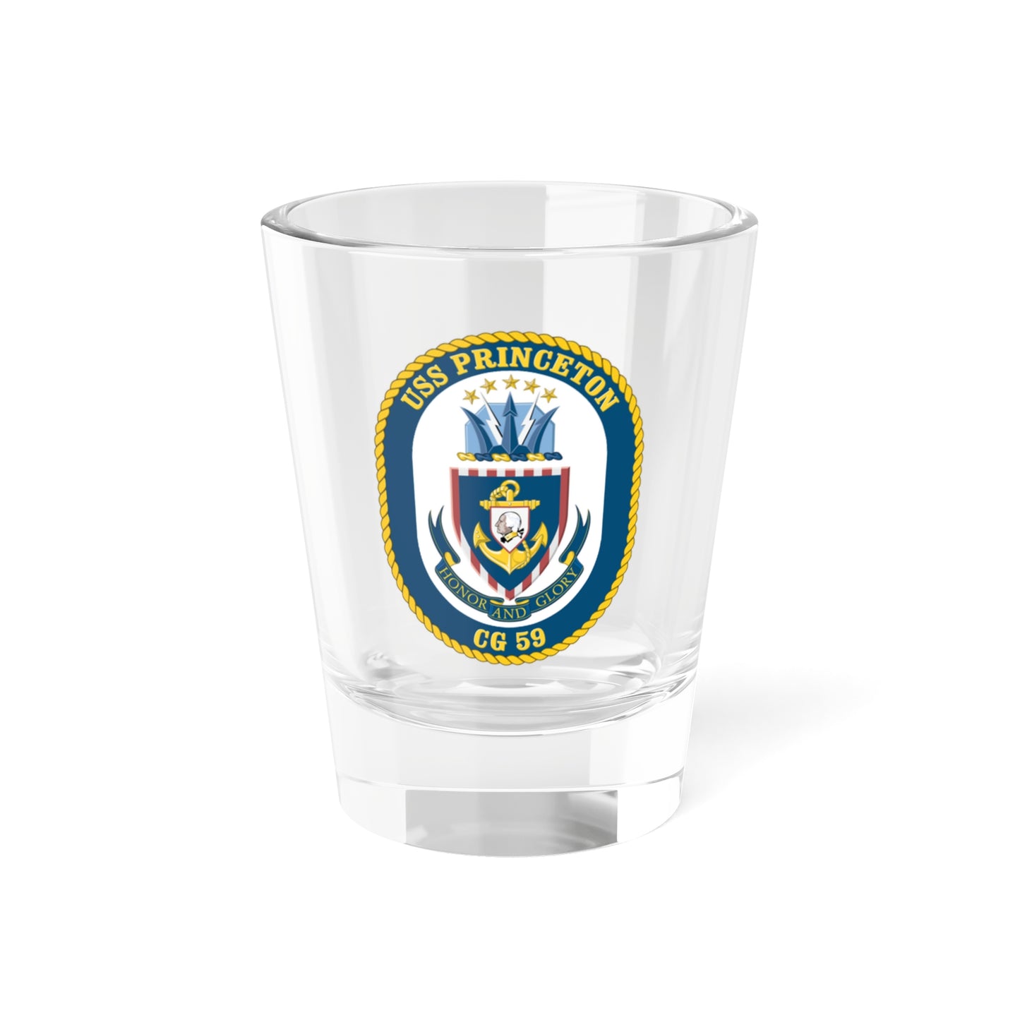 Verre à liqueur USS Princeton CG 59 Crest (US Navy) 1,5 oz