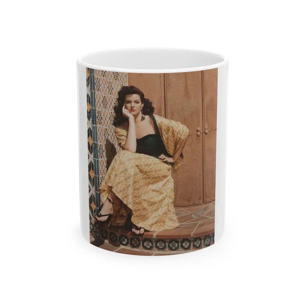 Jane Russell #207 (Vintage Female Icon) White Coffee Mug-11oz-Go Mug Yourself