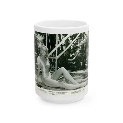 Julie Newmar #366 (Vintage Female Icon) White Coffee Mug-15oz-Go Mug Yourself