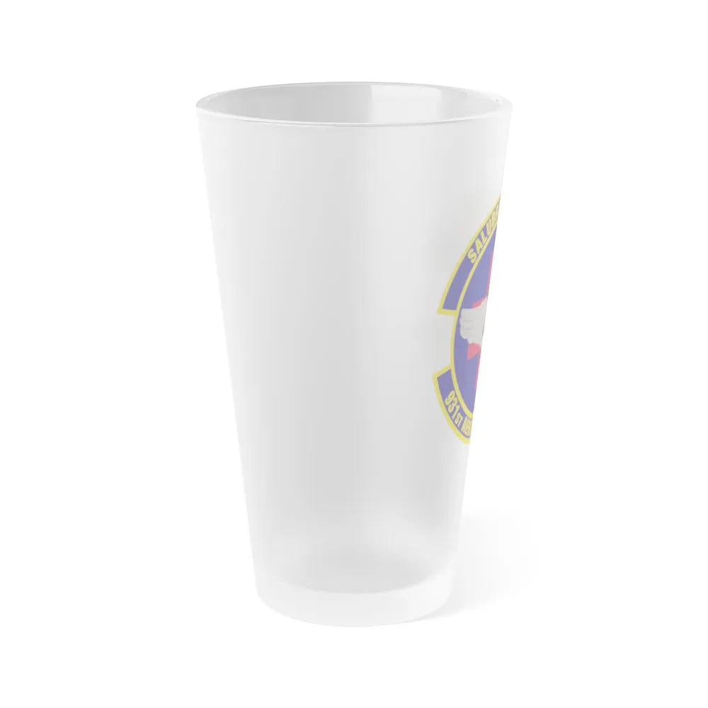 931 Aerospace Medicine Squadron AFRC (U.S. Air Force) Frosted Pint Glass 16oz-Go Mug Yourself