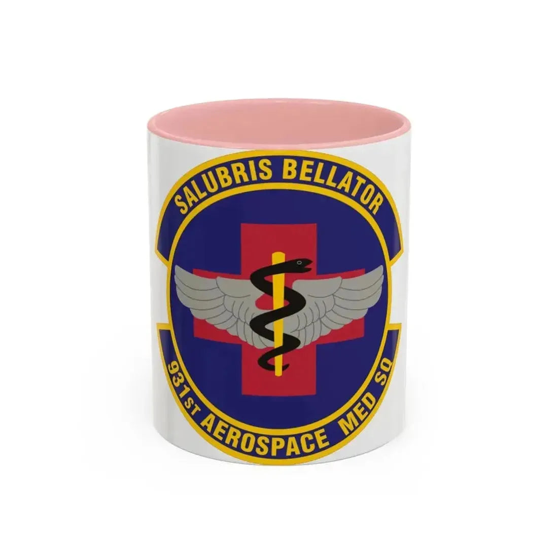 931 Aerospace Medicine Squadron AFRC (U.S. Air Force) Accent Coffee Mug 11oz Pink - Go Mug Yourself